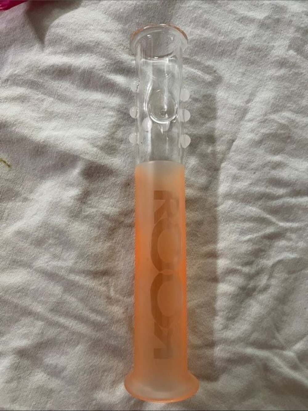 ROOR Tall Frosted Orange Glass Straight Tube Piece